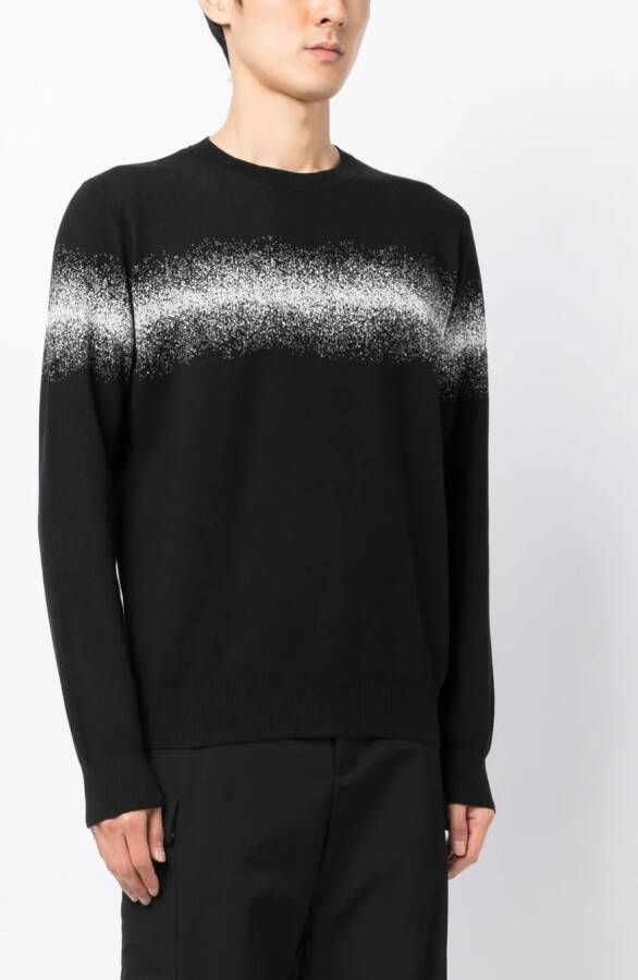 Herno Sweater met spray-effect Zwart