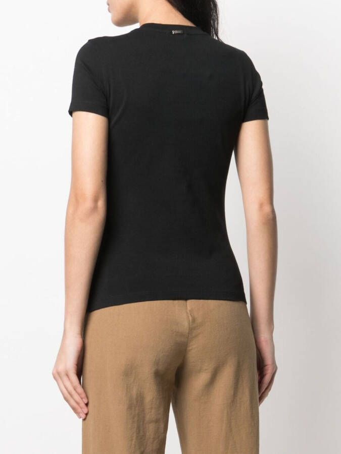 Herno T-shirt met geborduurd logo Zwart