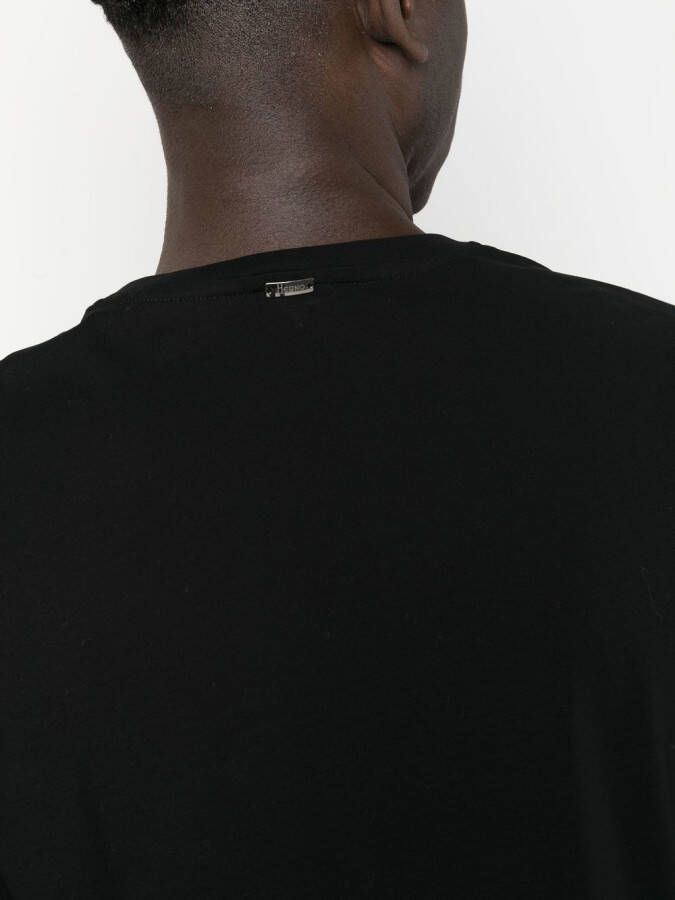 Herno T-shirt met logoplakkaat Zwart