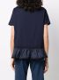 Herno T-shirt met ruche afwerking Blauw - Thumbnail 4