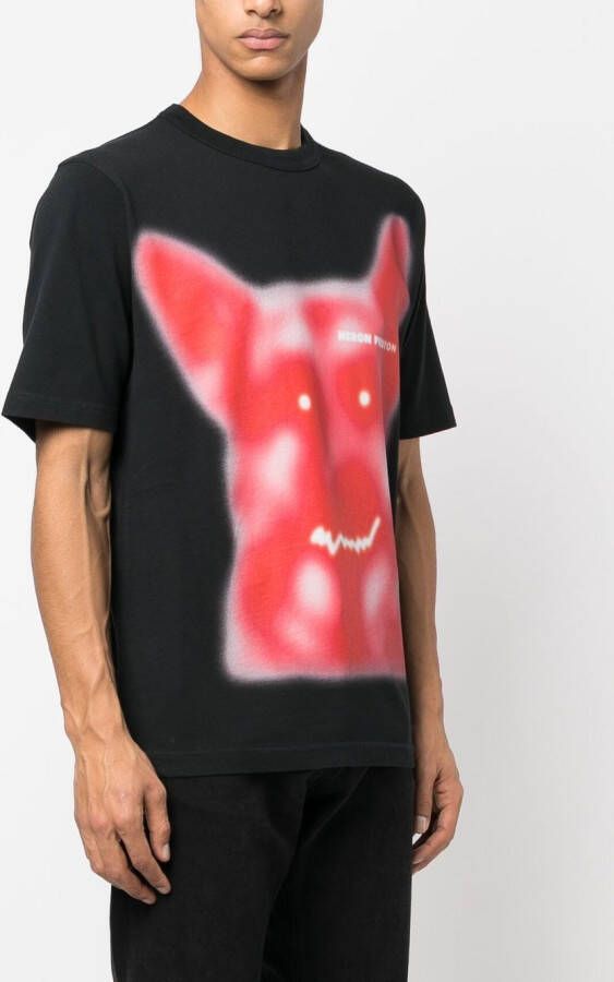 Heron Preston T-shirt met hondenprint Zwart