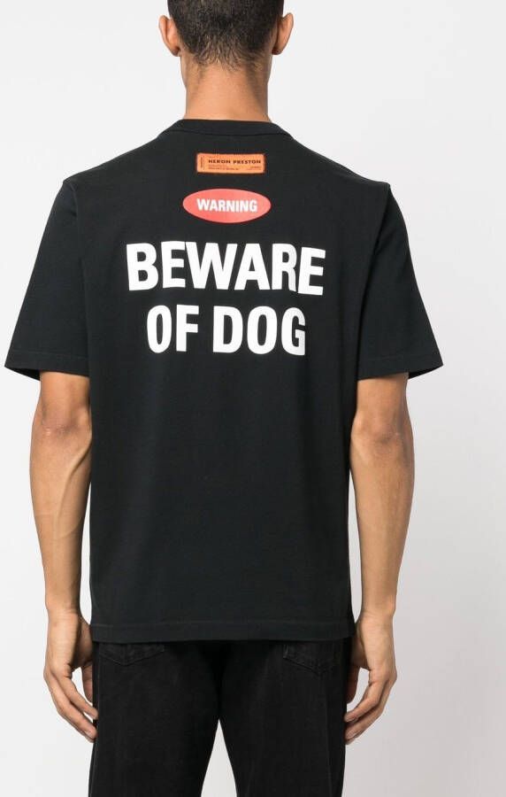 Heron Preston T-shirt met hondenprint Zwart