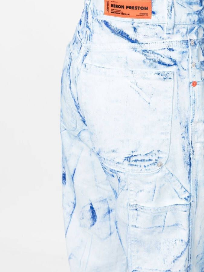 Heron Preston Gerafelde jeans Blauw