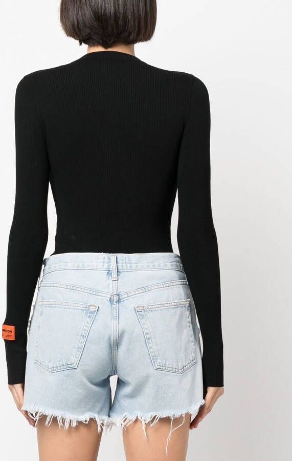 Heron Preston Geribbelde bodysuit Zwart