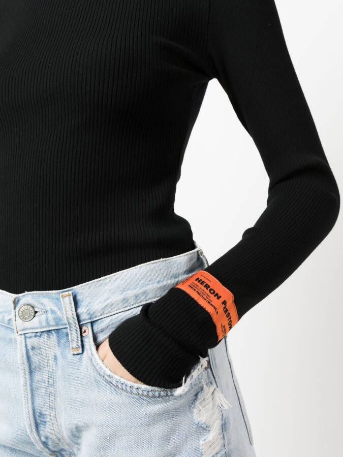 Heron Preston Geribbelde bodysuit Zwart