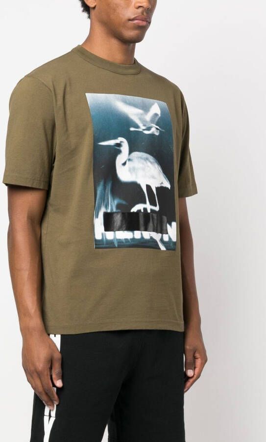Heron Preston T-shirt met grafische print Groen