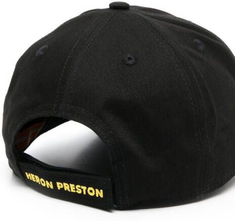 Heron Preston Honkbalpet met geborduurd logo Zwart