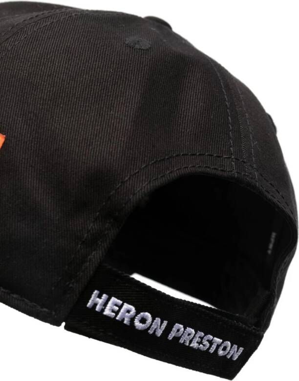 Heron Preston Honkbalpet met geborduurd logo Zwart