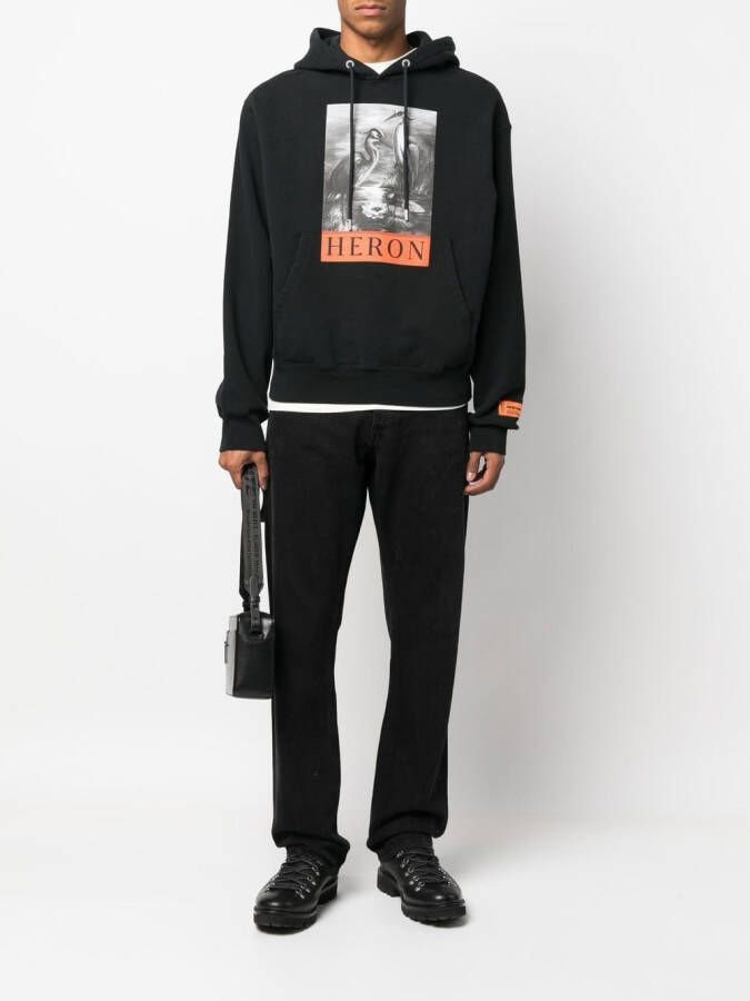 Heron Preston Hoodie met grafische print Zwart