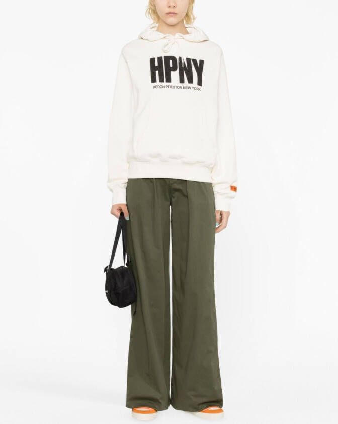 Heron Preston Hoodie met logoprint Wit
