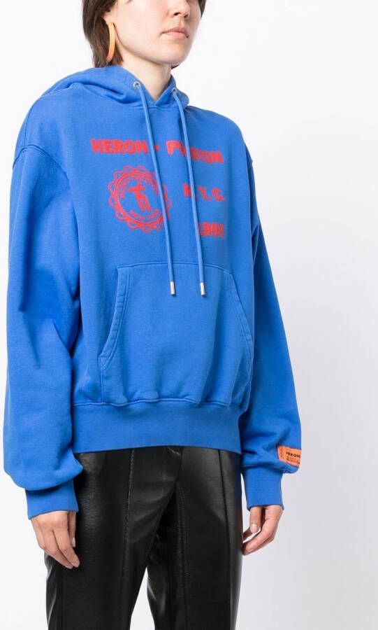 Heron Preston Hoodie met print Blauw