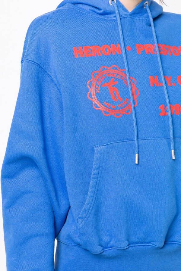 Heron Preston Hoodie met print Blauw