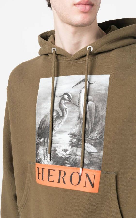 Heron Preston Hoodie met print Groen