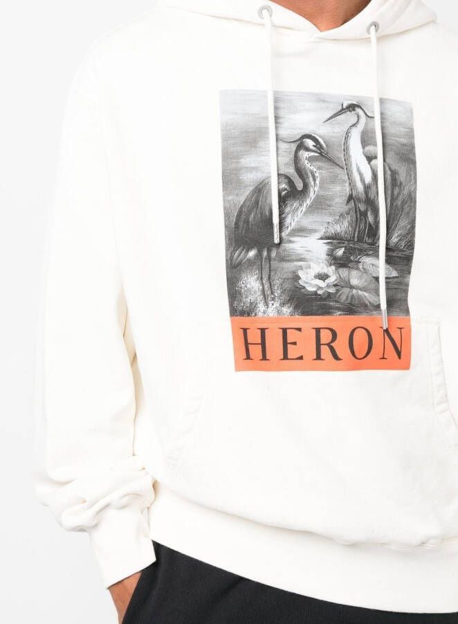 Heron Preston Hoodie met print Wit