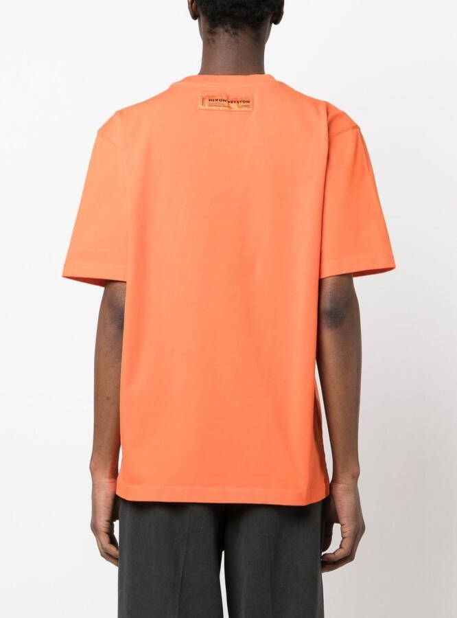 Heron Preston T-shirt met geborduurd logo Oranje