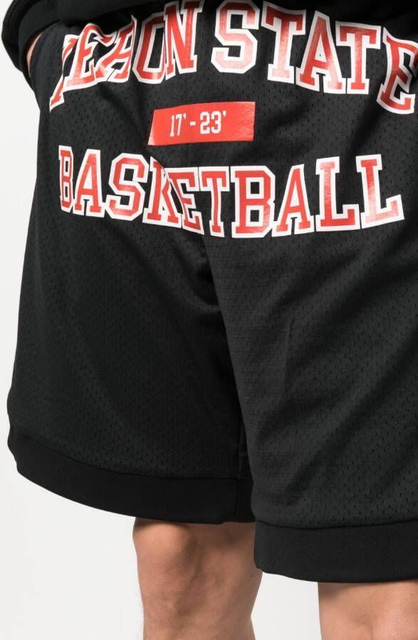 Heron Preston Basketbalshorts met logoprint Zwart