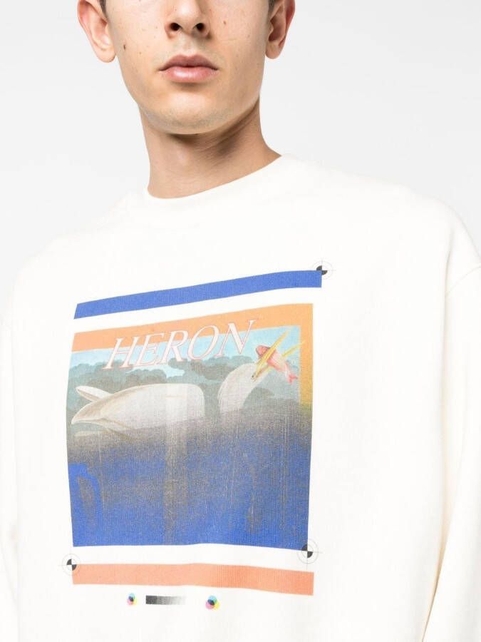 Heron Preston Sweater met print Wit