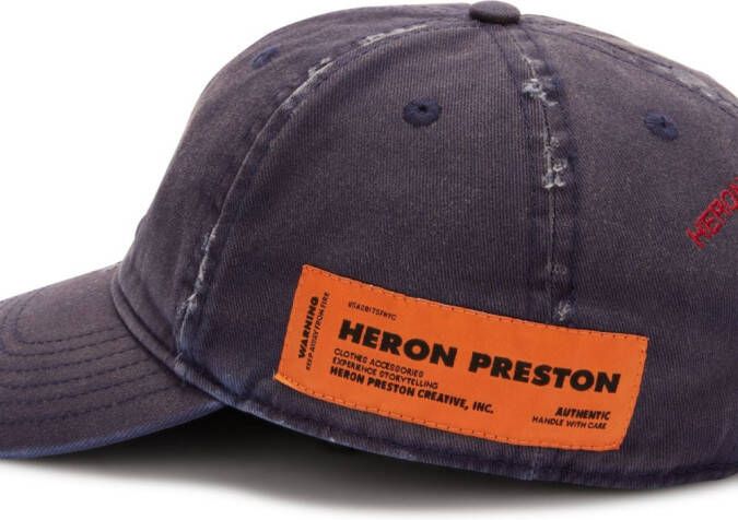 Heron Preston Pet met geborduurd logo Blauw