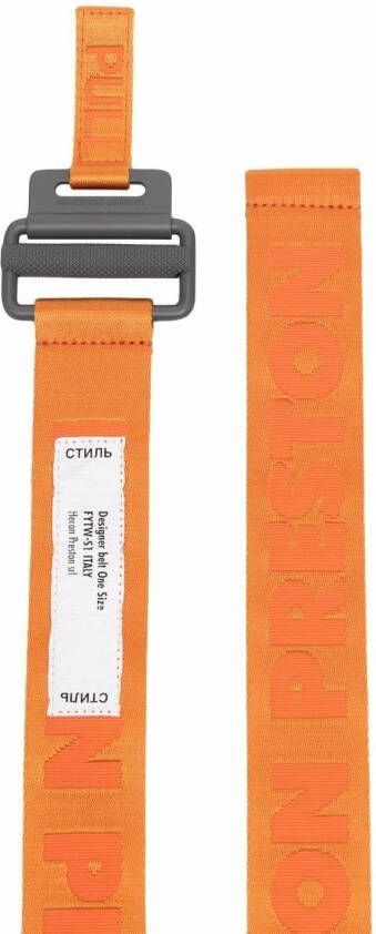 Heron Preston Riem met logopatch-detail Oranje