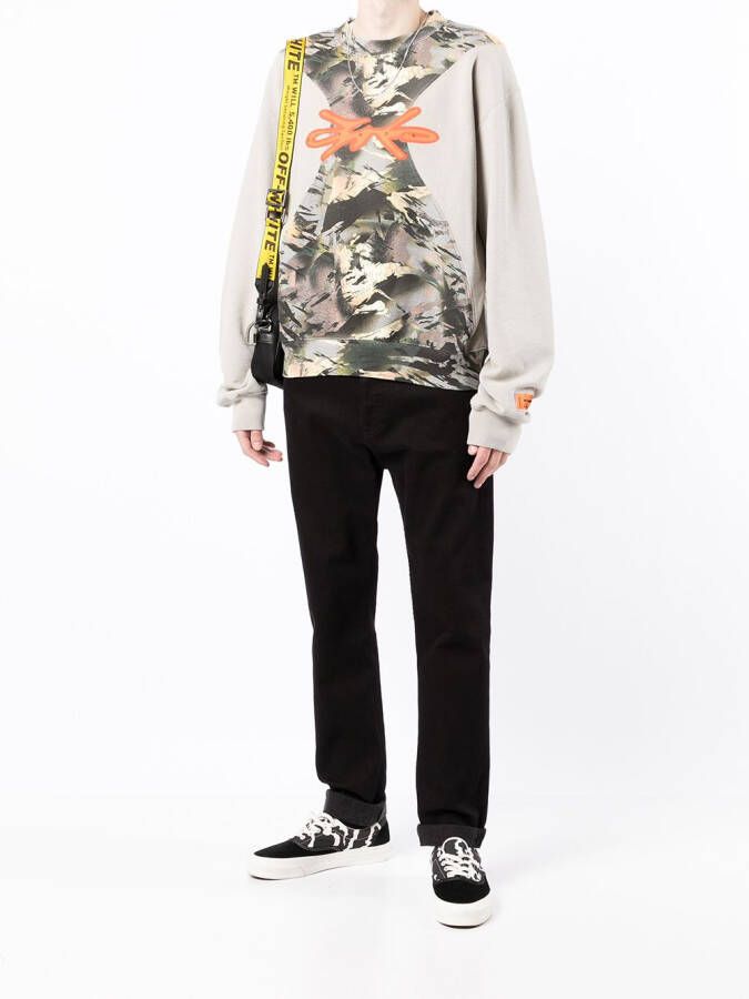 Heron Preston Sweater met camouflageprint Groen