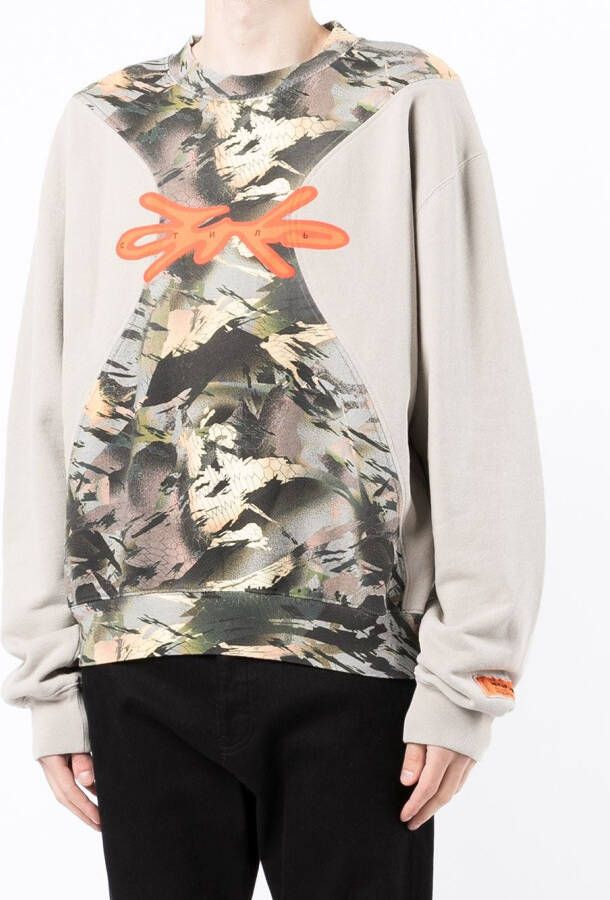 Heron Preston Sweater met camouflageprint Groen