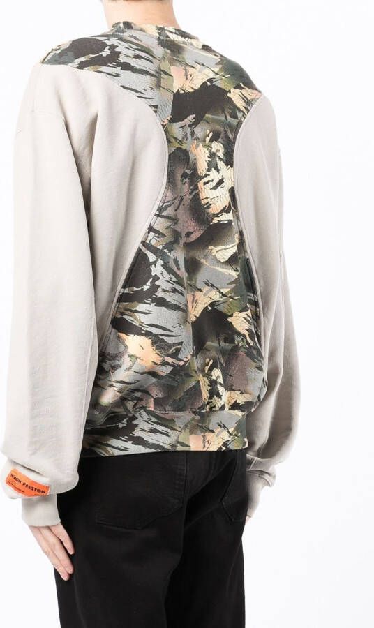 Heron Preston Sweater met camouflageprint Groen