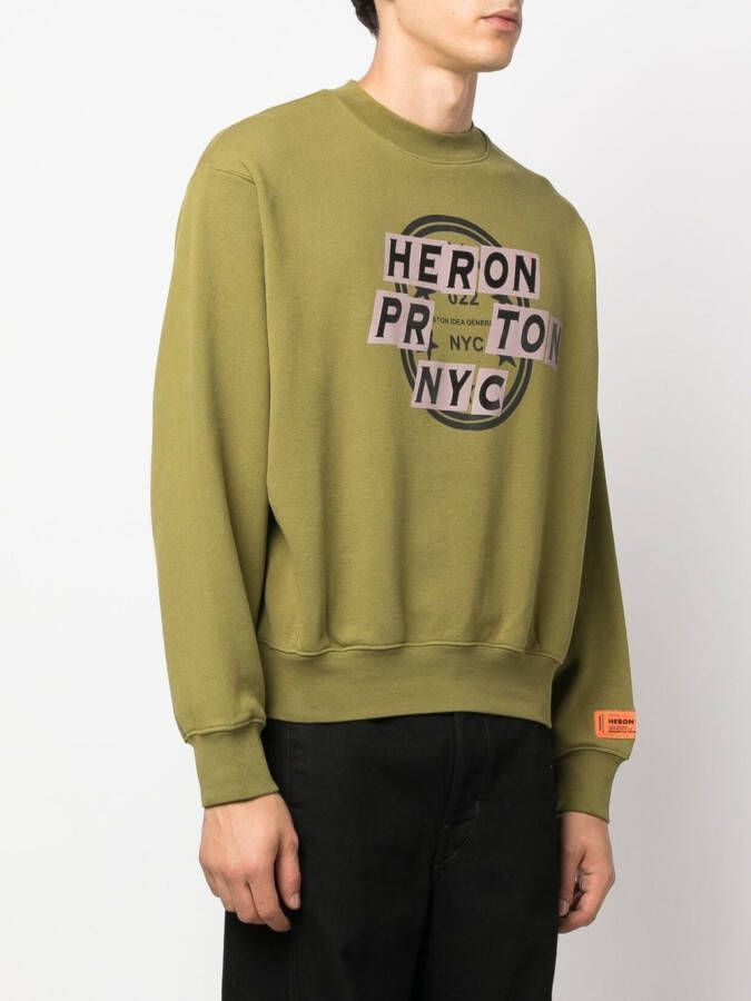 Heron Preston Sweater met grafische print Groen