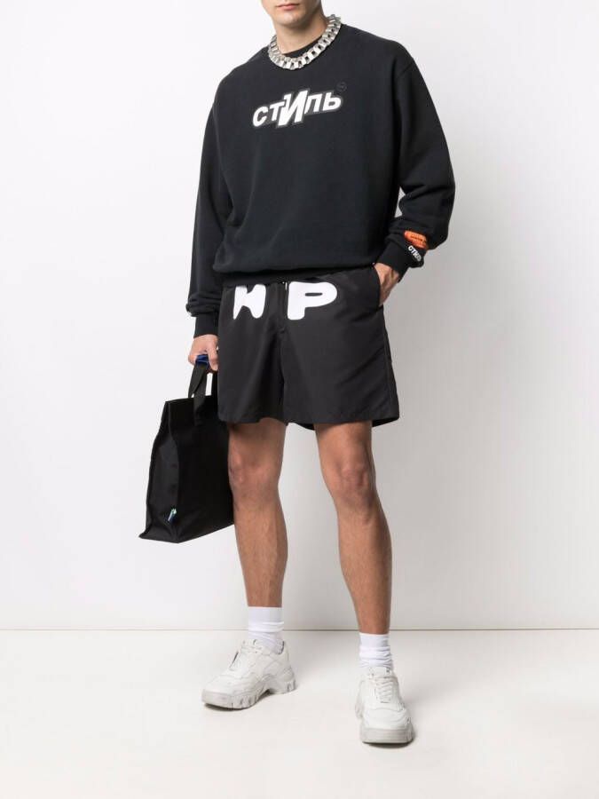Heron Preston Sweater met logoprint Zwart