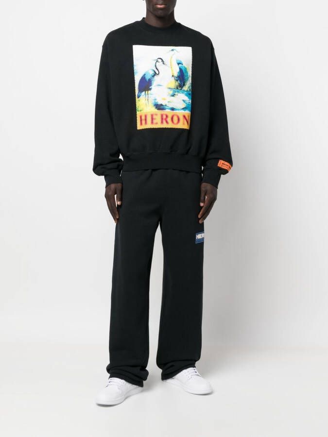 Heron Preston Sweater met print Zwart