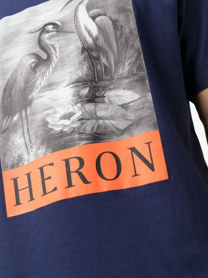 Heron Preston T-shirt met grafische print Blauw