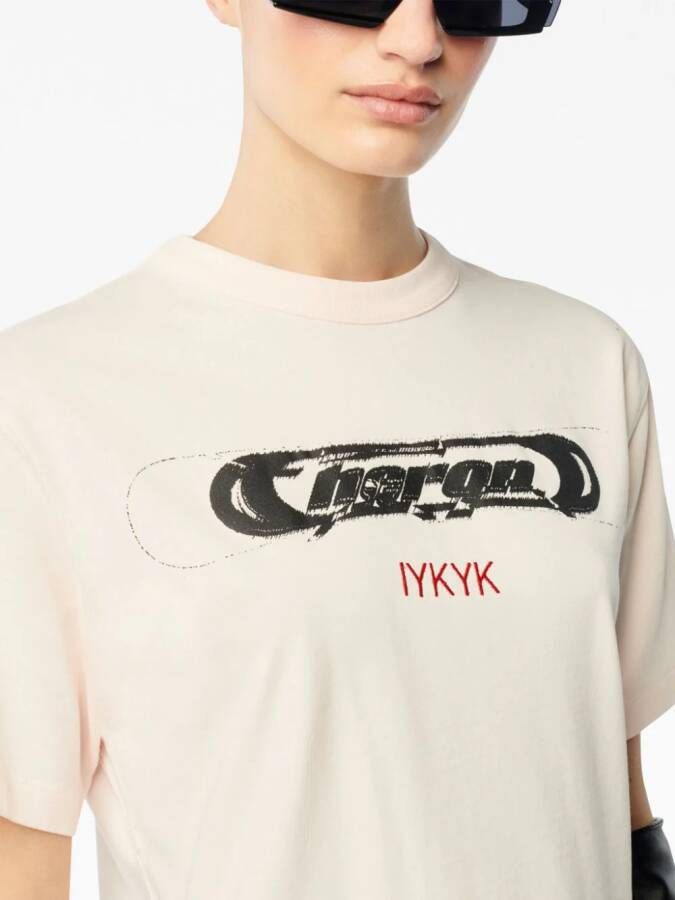 Heron Preston T-shirt met logoprint Roze