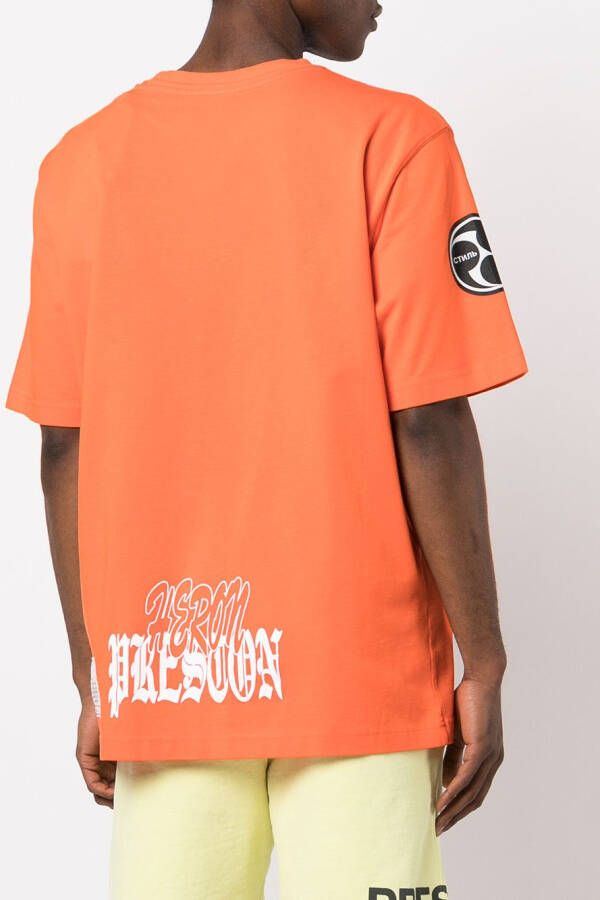 Heron Preston T-shirt met print Oranje