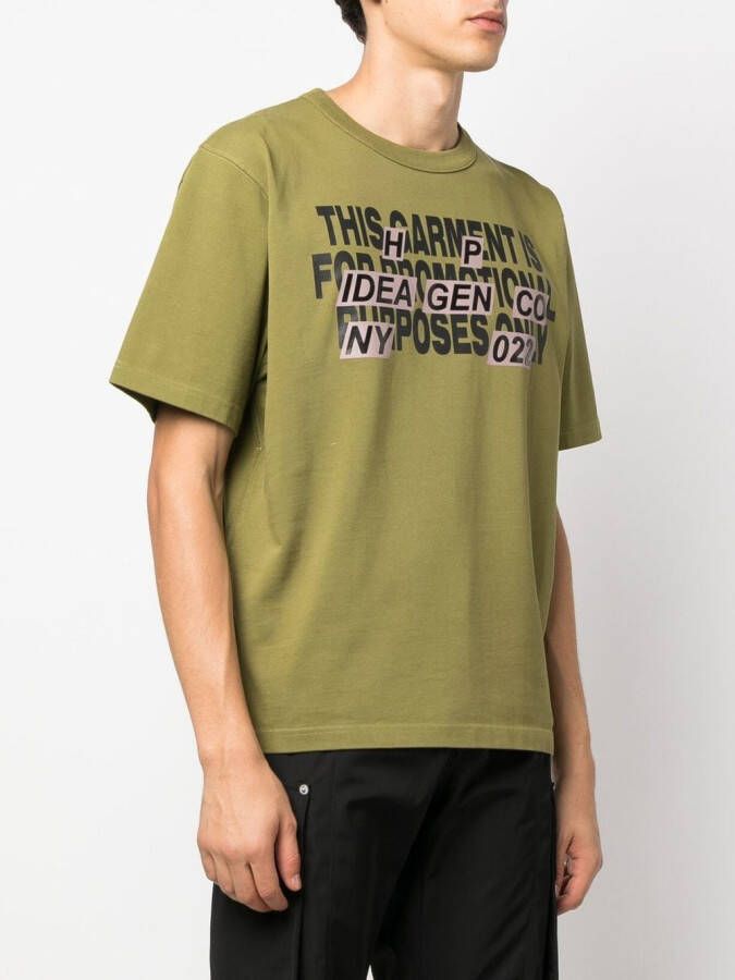 Heron Preston T-shirt met sloganprint Groen