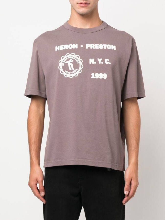 Heron Preston T-shirt van biologisch katoen Grijs