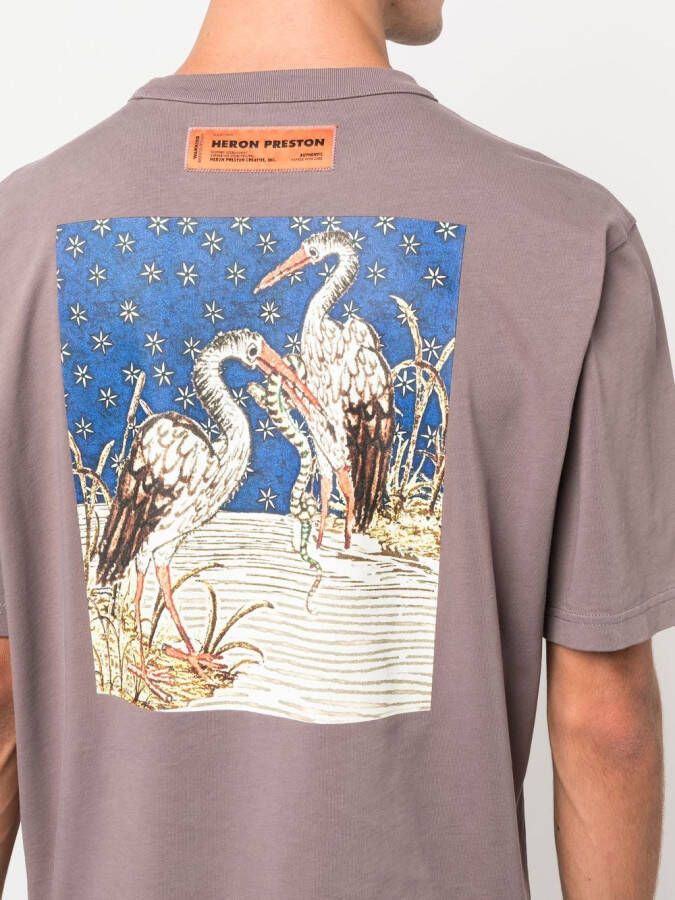 Heron Preston T-shirt van biologisch katoen Grijs