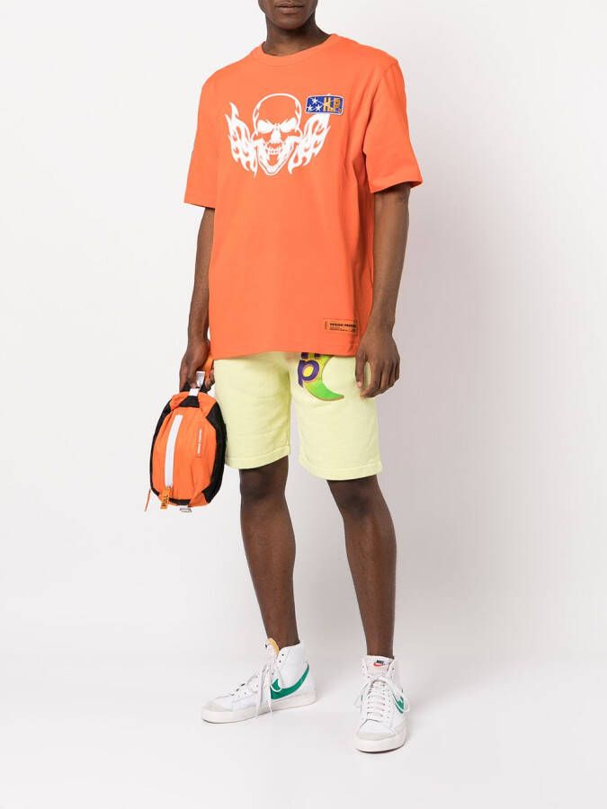 Heron Preston Trainingsshorts met logoprint Geel