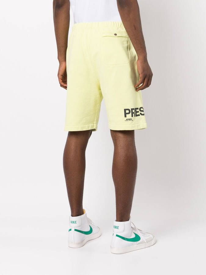Heron Preston Trainingsshorts met logoprint Geel