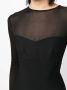 Herve L. Leroux Midi-jurk met doorzichtig vlak Zwart - Thumbnail 5
