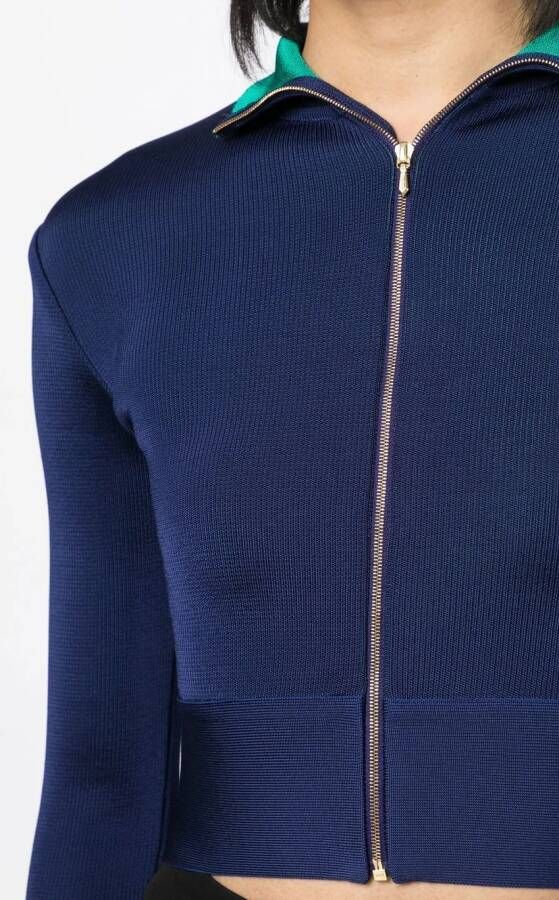 Herve L. Leroux Vest met dubbele rij knopen Blauw