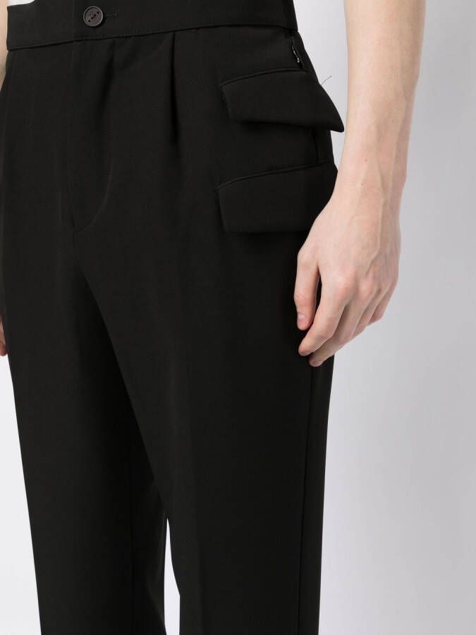 Hevo Broek met toelopende pijpen Zwart
