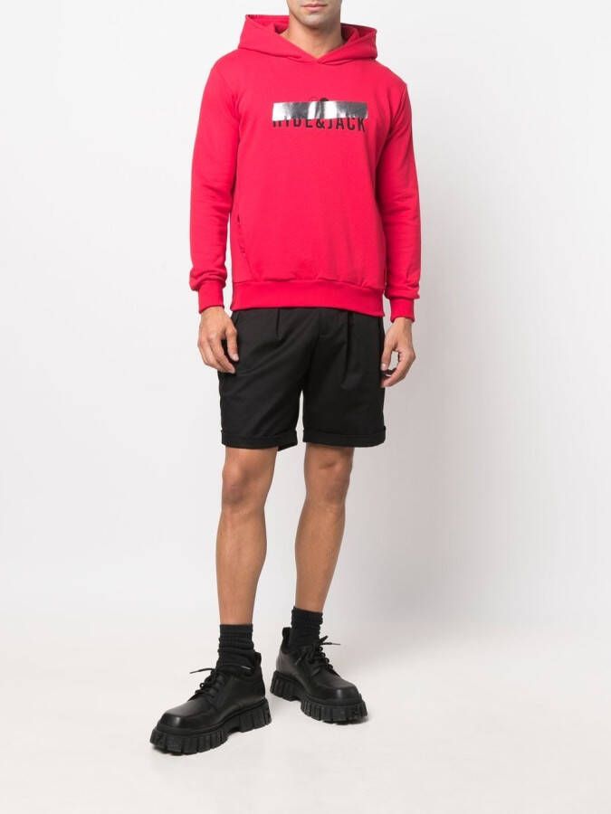 Hide&Jack Hoodie met logo Rood