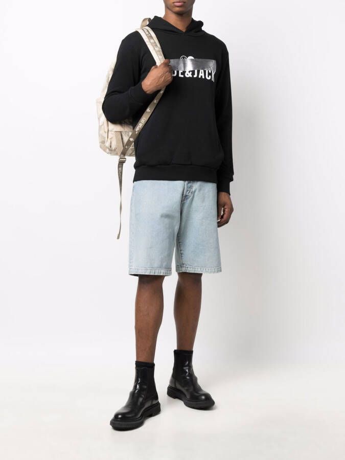 Hide&Jack Hoodie met logoprint Zwart