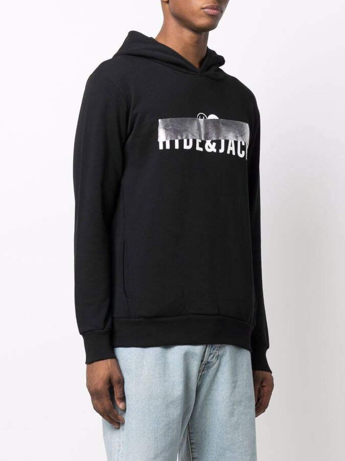 Hide&Jack Hoodie met logoprint Zwart