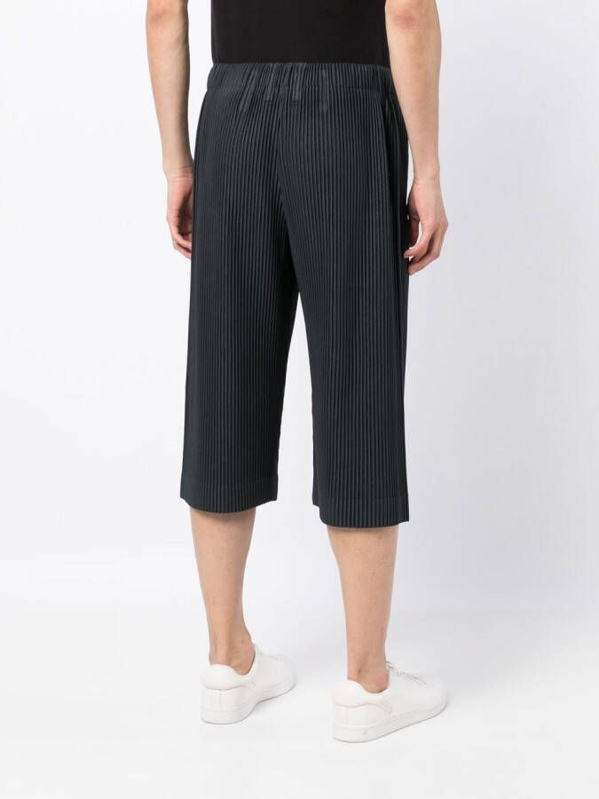 Homme Plissé Issey Miyake Geplooide shorts Zwart