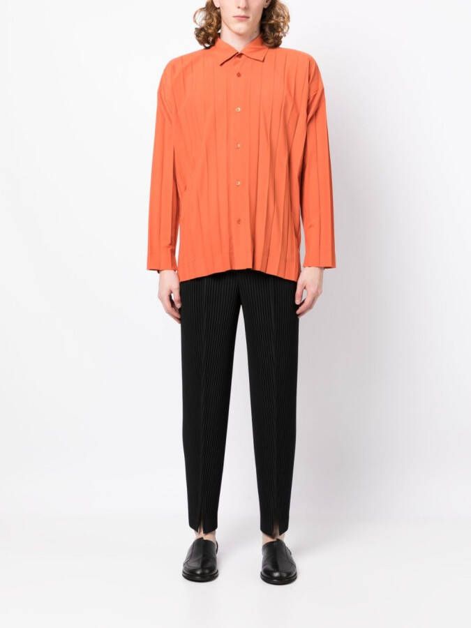 Homme Plissé Issey Miyake Overhemd met plooien Oranje