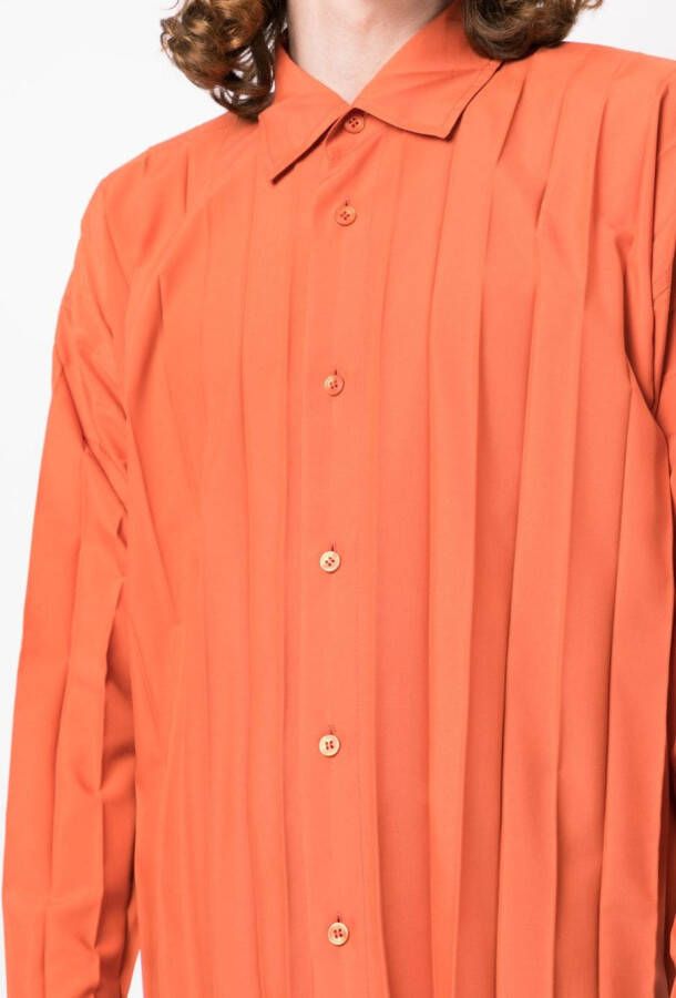 Homme Plissé Issey Miyake Overhemd met plooien Oranje