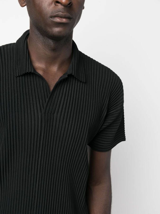 Homme Plissé Issey Miyake Gestreepte overhemd Zwart
