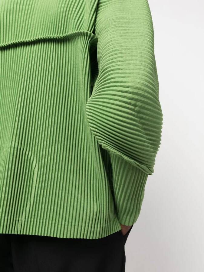 Homme Plissé Issey Miyake Geribbelde sweater Groen
