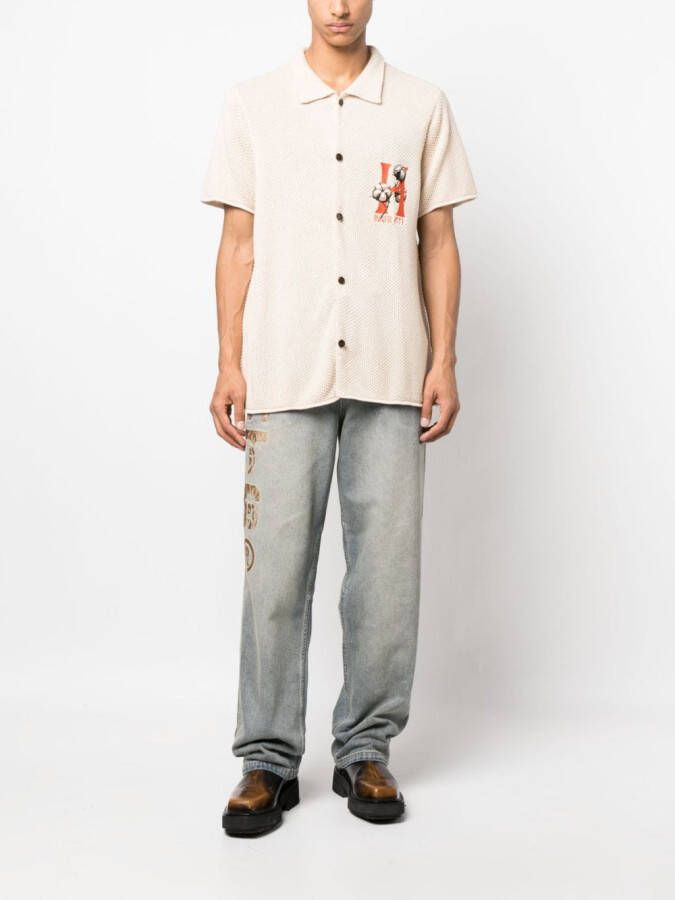Honor The Gift Knit H Button Up Beige