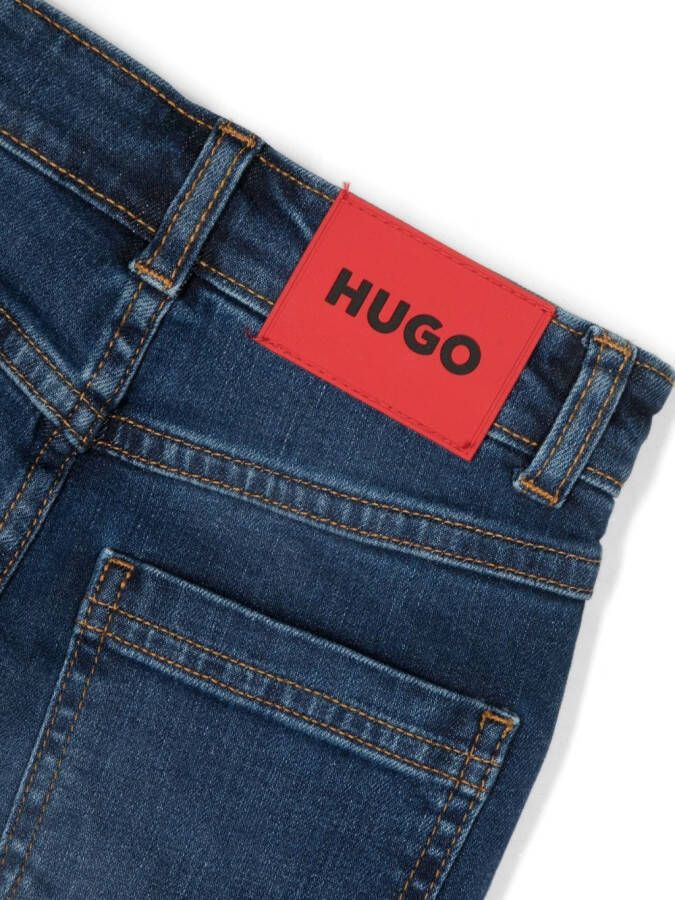 HUGO KIDS Gerafelde jeans Blauw